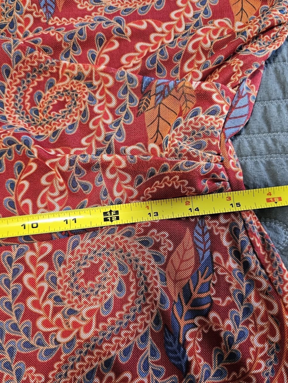 Red Paisley Maxi Dress - Picture 10 of 14